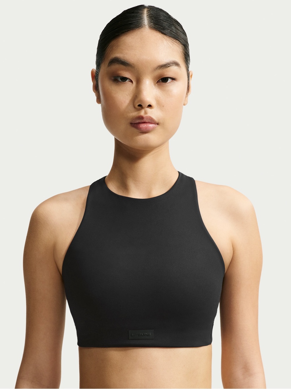 NikeSKIMS Matte
Women's High-Neck Bra color obsidian
